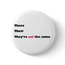 There Their They're Pinback Buttons
