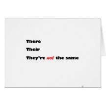 There Their They're Greeting Card
