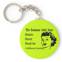 There, Their, They're Keychain