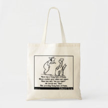 There was a Young Lady of Parma Canvas Bags