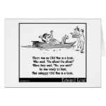 There was an Old Man in a boat Greeting Cards