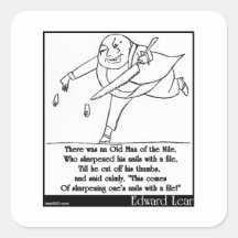 There was an Old Man of the Nile Stickers