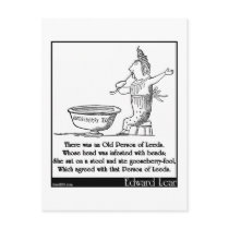 There was an Old Person of Leeds Post Card