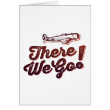 There We Go! Retro Fighter Plane - Trendium Retro Cards