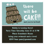 There Will Be Cake! Funny & Cute Party Invitation
