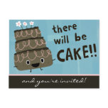 There Will Be Cake! Party Invitation Post Card