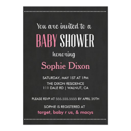 There's A New Girl In Town Baby Shower Invite