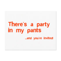 Theres a party in my pants postcards
