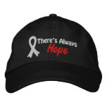There's Always Hope - Lung Cancer Awareness Embroidered Baseball Caps