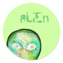 There's An aLiEn On My Sticker! by BitsOfWhimsy There's An aLiEn On My Sticker!