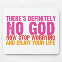 There's Definitely No God (Vertical) Mouse Pads