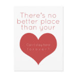 There's no better place than your heart (Red) postcards