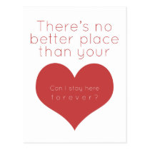 There's no better place than your heart (Red) postcards