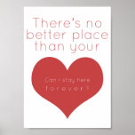 There's no better place than your heart (Red) posters