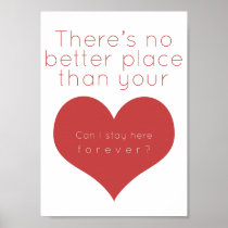 There's no better place than your heart (Red) Posters