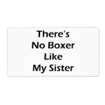 There's No Boxer Like My Sister Custom Shipping Label