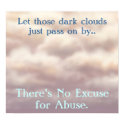 Theres No Excuse for Abuse Poster posters