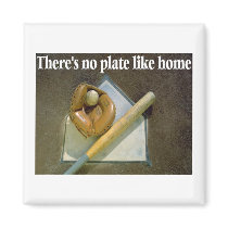 Theres No PLATE Like Home magnets