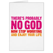 There's probably no god, now stop worrying... cards