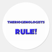 Theriogenologists Rule! Round Stickers