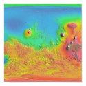 Thermal Inertia Map of Mars Poster posters
