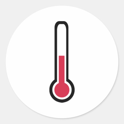 Thermometer Classic Round Sticker Zazzle