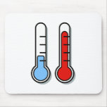 Thermometer cold hot coldly warmly mousepad