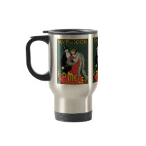 Thermos Travel Mug: Cappiello - Novita per Signora by VintageCabaret Thermos Travel Mug: Cappiello - Novita per Signora