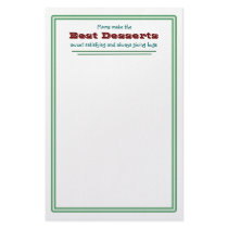 ther's Day, Best Desserts - Stationery Paper