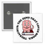 Thesaurus: A Dinosaur Who Loves Reading Books Button