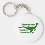 Thesaurus Dinosaur is Awesome Key Chain