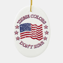These Colors Don't Run! American Flag & Stars Ornament