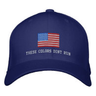 These Colors Don't Run Hat, American Flag Baseball Cap
