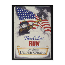 These Colors Run (Obama) postcards by ObamaWatch These Colors Run (Obama) postcards