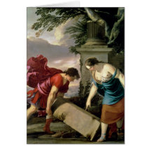 Theseus and his Mother Aethra, c.1635-36 Card