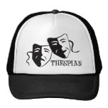 thespian black mesh hats