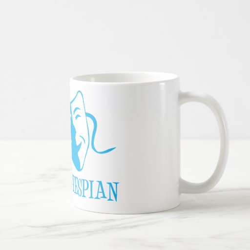 thespian light blue mug