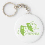thespian lime green keychains