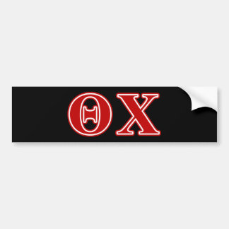 theta chi bumper letters sticker red gifts