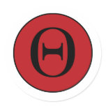 Theta Round Stickers