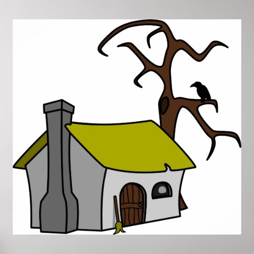 Thewitch's cottage halloween poster