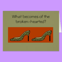 They Buy Shoes !-burnt orange leopard print card cards