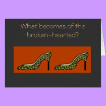 They Buy Shoes !-burnt orange leopard print - card cards