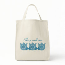 They Call Me Mom Plaid Tulips Bag (Blue) by Superstarbing They Call Me Mom Plaid Tulips Bag (Blue)