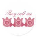 They Call Me Mom Plaid Tulips Stickers (Pink) by Superstarbing They Call Me Mom Plaid Tulips Stickers (Pink)