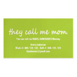 THEY CALL ME MOMMY CARD business cards