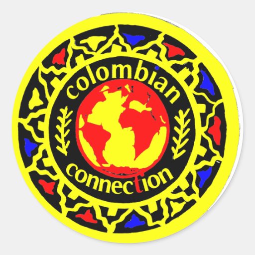 they colombian connection round stickers