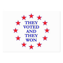 They Voted They Won Business Card Templates