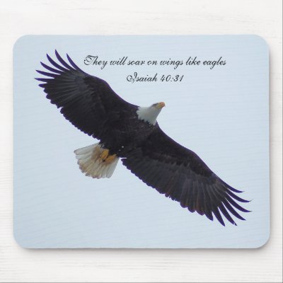 They will soar on wings like eagles mouse mats by mrsmas. Eagle in flight