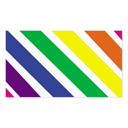 Thick Colorful Stripes Business Card Template (back side)